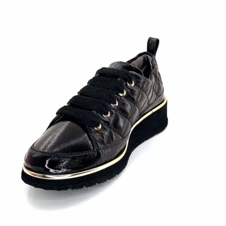 baskets_lgre_xsa__vernis_noir_ampamp_cuir_noir_matelass_8.webp XSA Baskets Légère 160 Vernis & Cuir Matelassé Noir Cheap