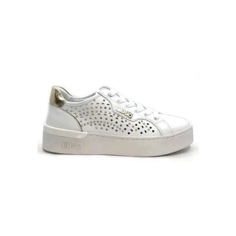 Liu.Jo Baskets Ba4039 Cuir Doré Blanc Store
