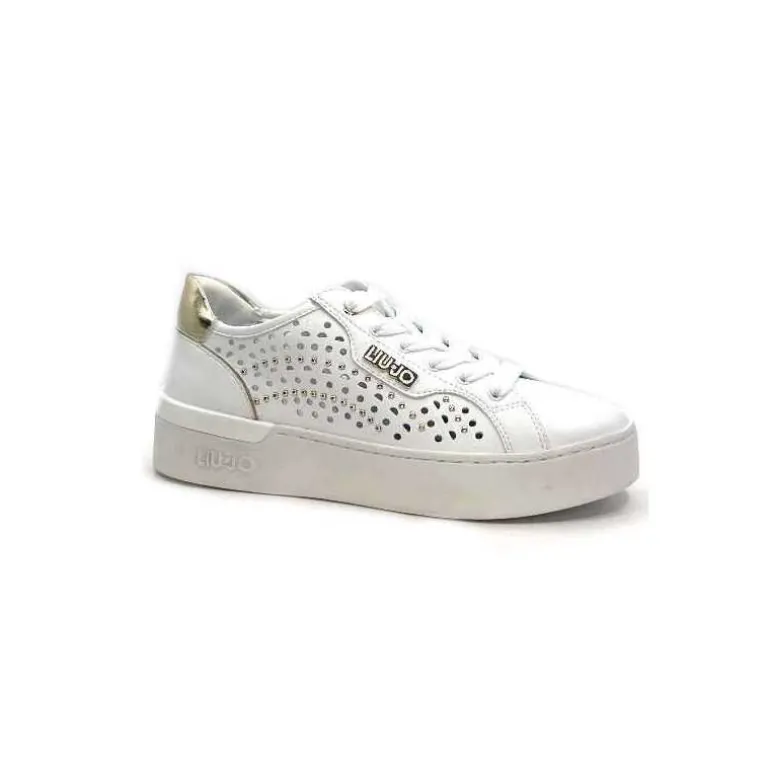 Liu.Jo Baskets Ba4039 Cuir Doré Blanc Store