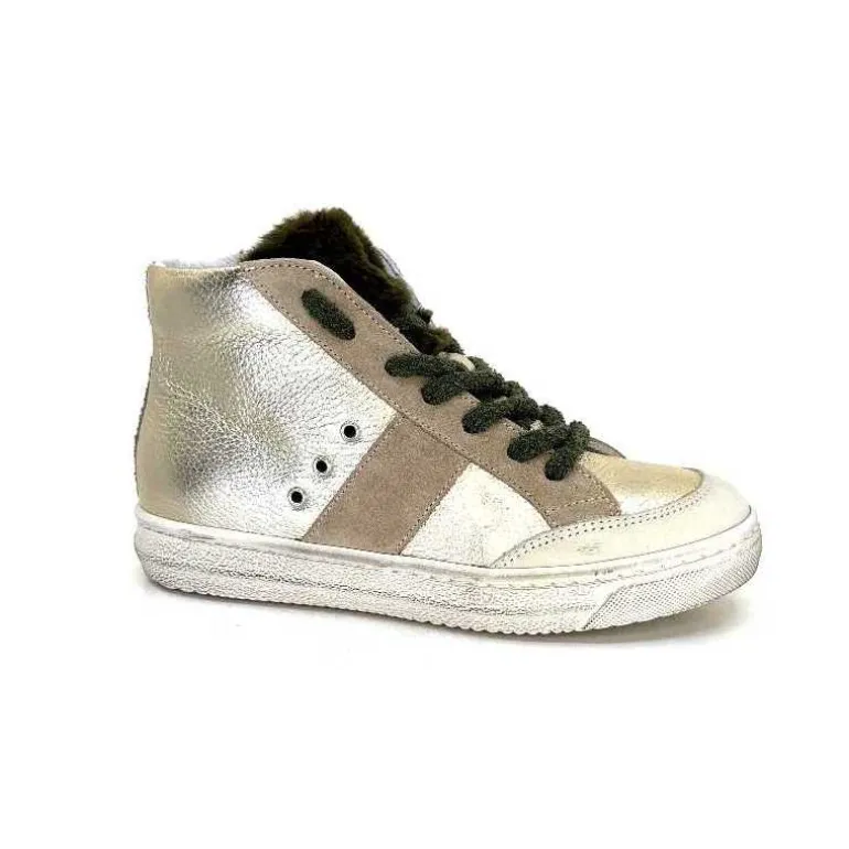 Méliné Baskets Montante Bup1151 Cuir Doré Gold Best