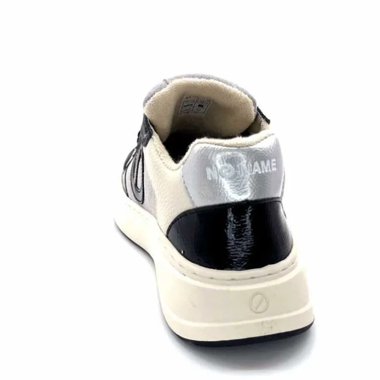 No Name Baskets Bridget Sneaker W Cuir Noir Blanc Gris BlancGrisClairNoir Cheap