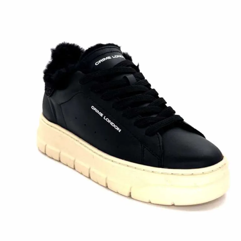 baskets_plateforme_crime_london__cuir_noir_fourrure_3.webp Crime London Baskets Plateforme 21952 Cuir Fourrure Noir Clearance