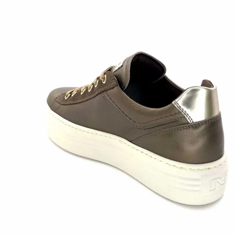 Nero Giardini Baskets Plateforme Fermeture Éclaire Nero Giardin 1411611 D322 Cuir Bronze New