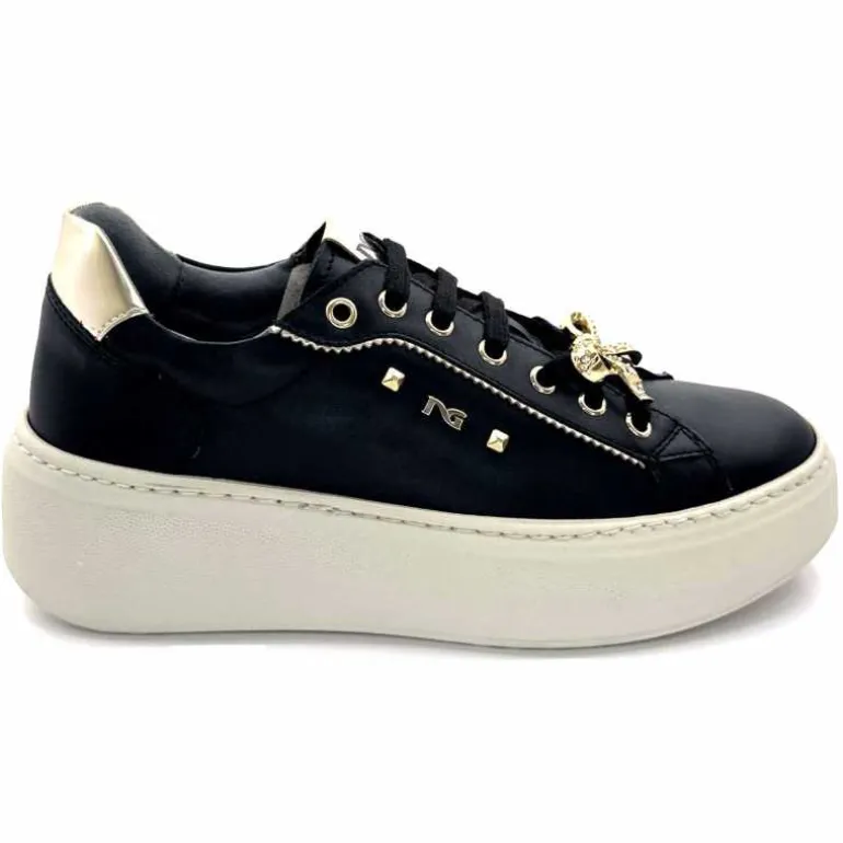 Nero Giardini Baskets Plateforme 1411621 D100 Cuir Noir Best Sale