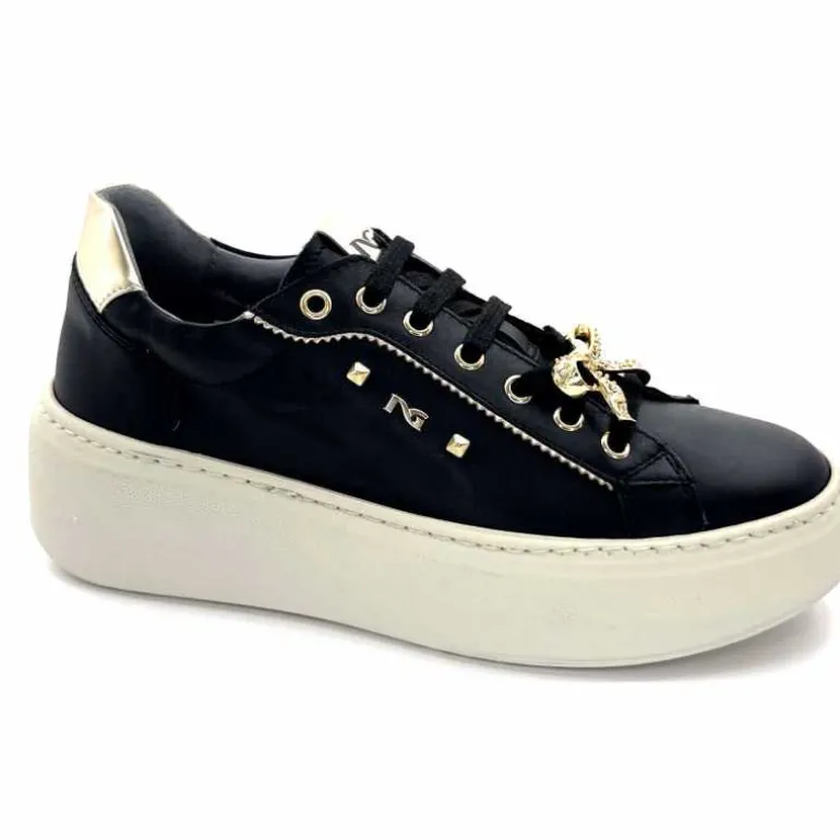 Nero Giardini Baskets Plateforme 1411621 D100 Cuir Noir Best Sale