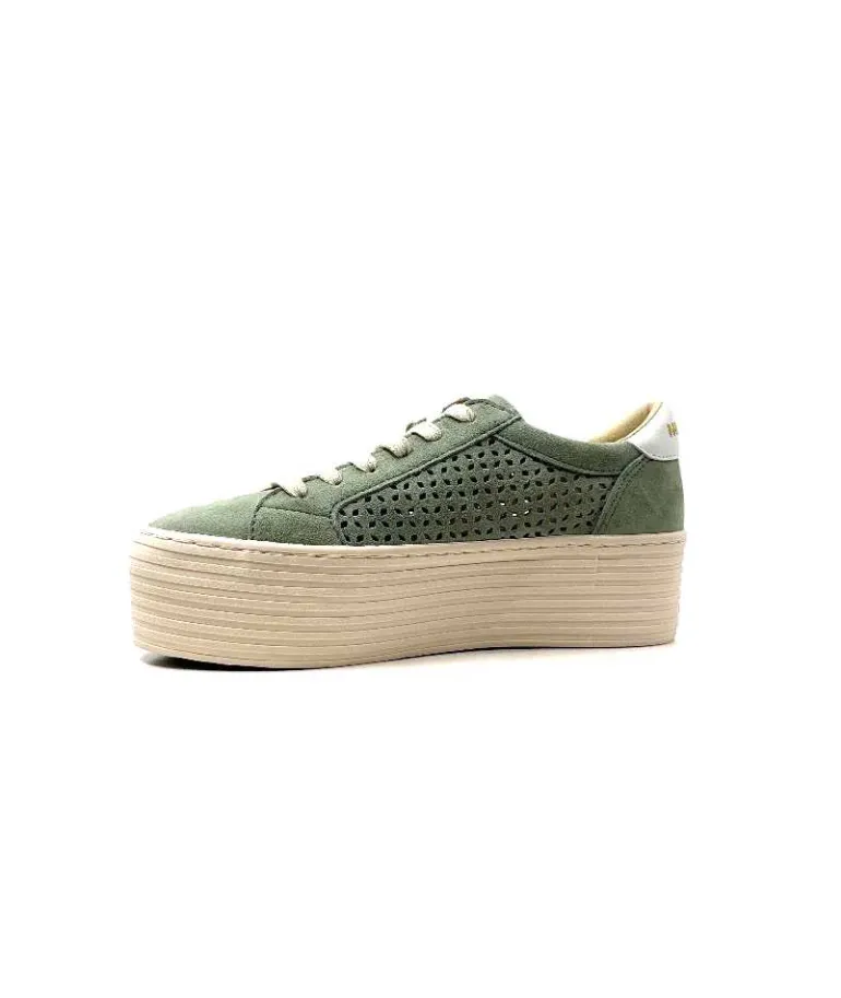 No Name Baskets Plateforme Spice Sneaker Cuir D'Eau Vert Flash Sale
