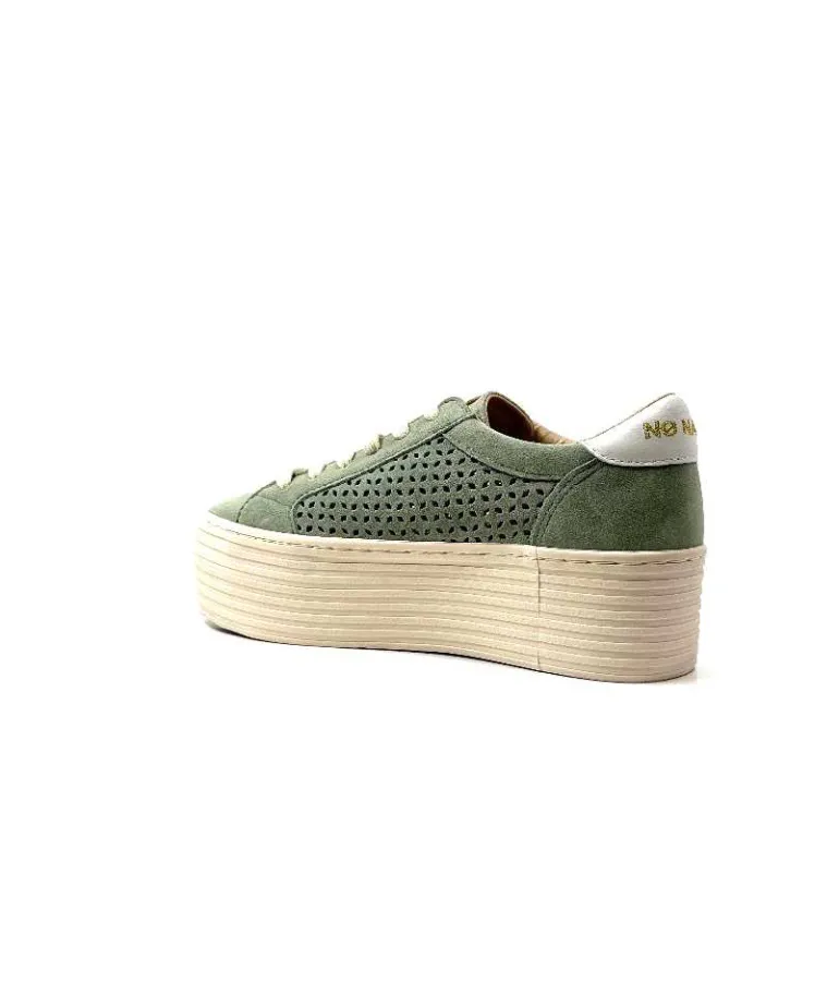 No Name Baskets Plateforme Spice Sneaker Cuir D'Eau Vert Flash Sale