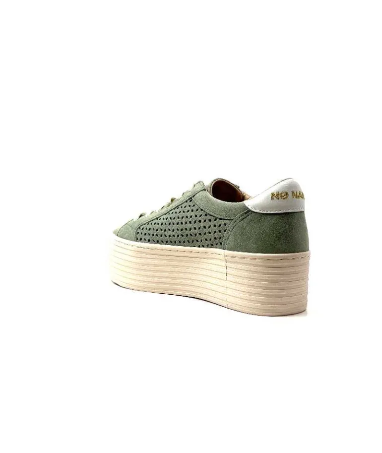 No Name Baskets Plateforme Spice Sneaker Cuir D'Eau Vert Flash Sale
