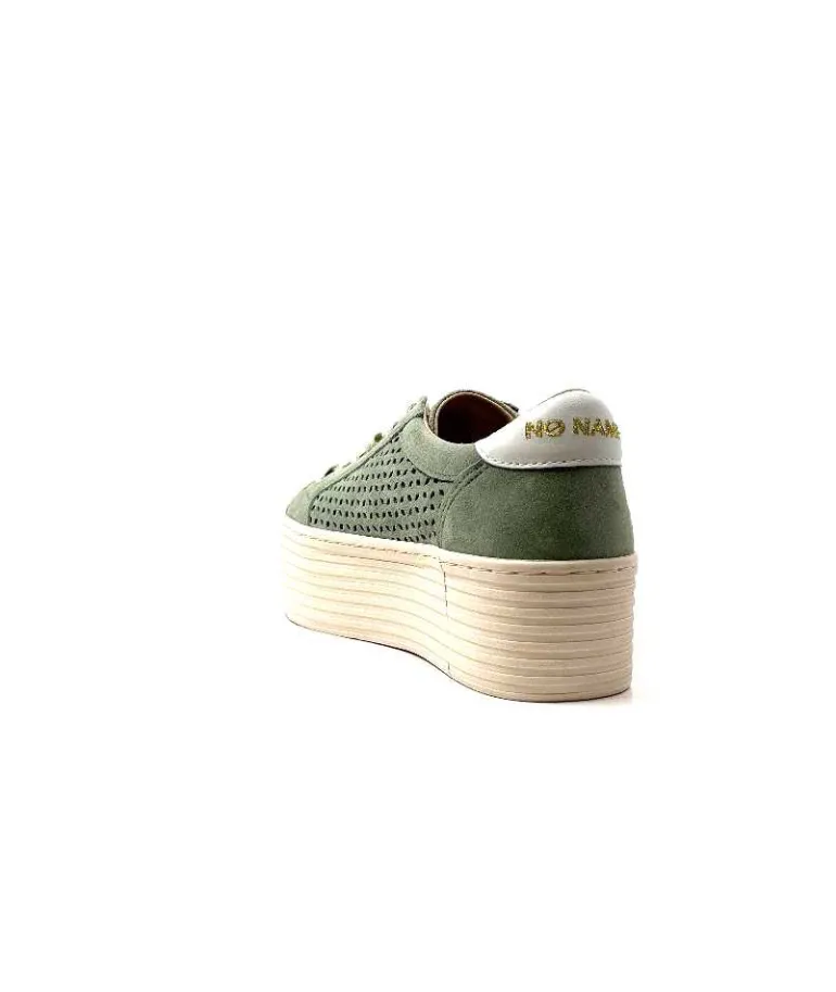 No Name Baskets Plateforme Spice Sneaker Cuir D'Eau Vert Flash Sale