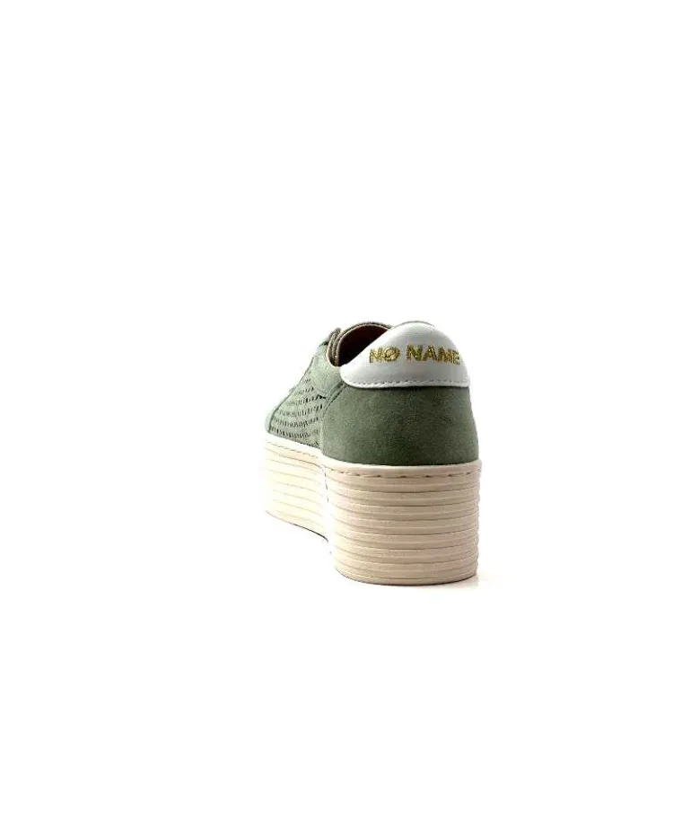 No Name Baskets Plateforme Spice Sneaker Cuir D'Eau Vert Flash Sale