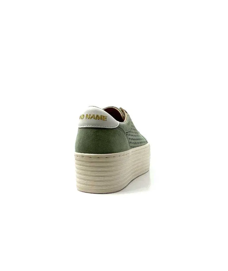 No Name Baskets Plateforme Spice Sneaker Cuir D'Eau Vert Flash Sale