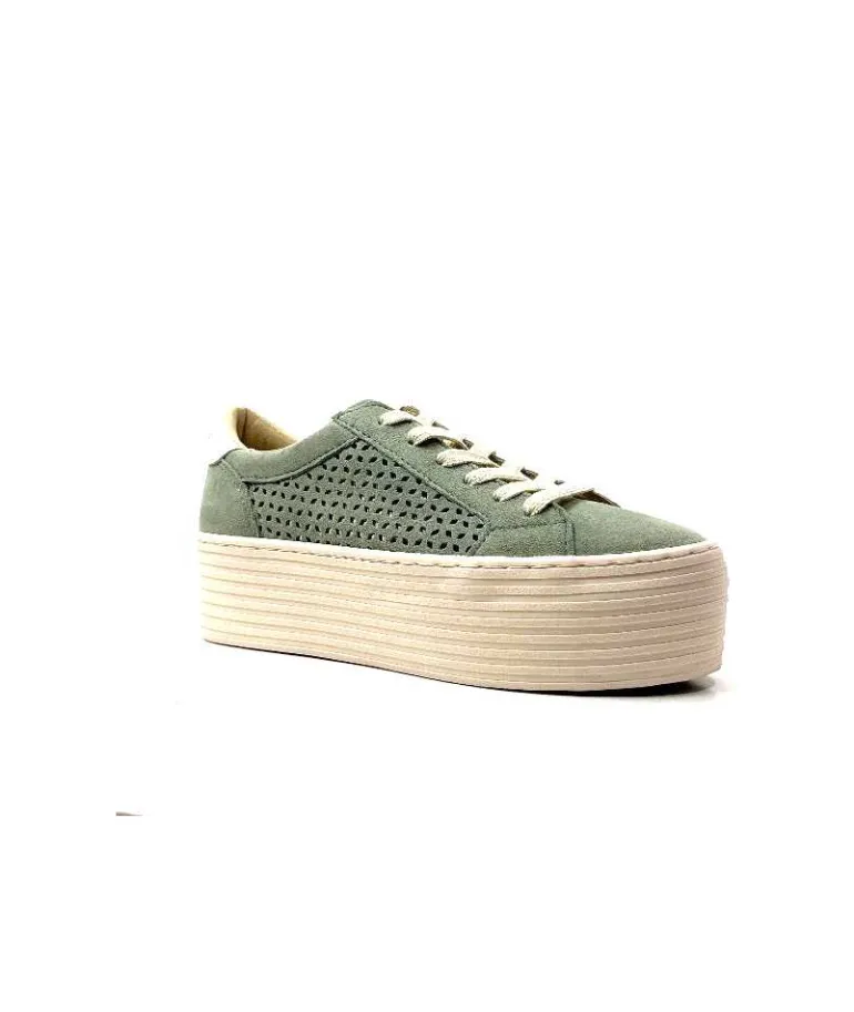 No Name Baskets Plateforme Spice Sneaker Cuir D'Eau Vert Flash Sale