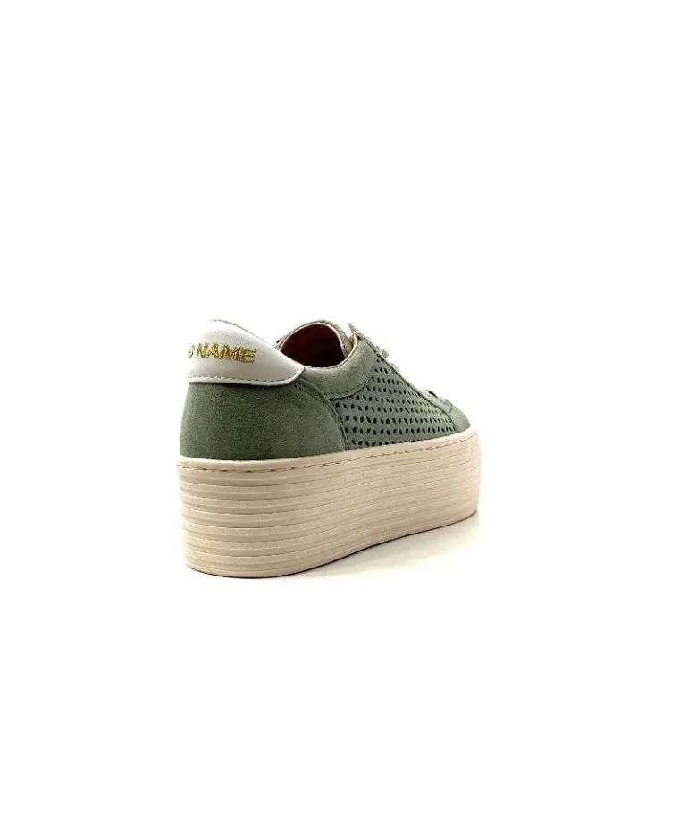 No Name Baskets Plateforme Spice Sneaker Cuir D'Eau Vert Flash Sale