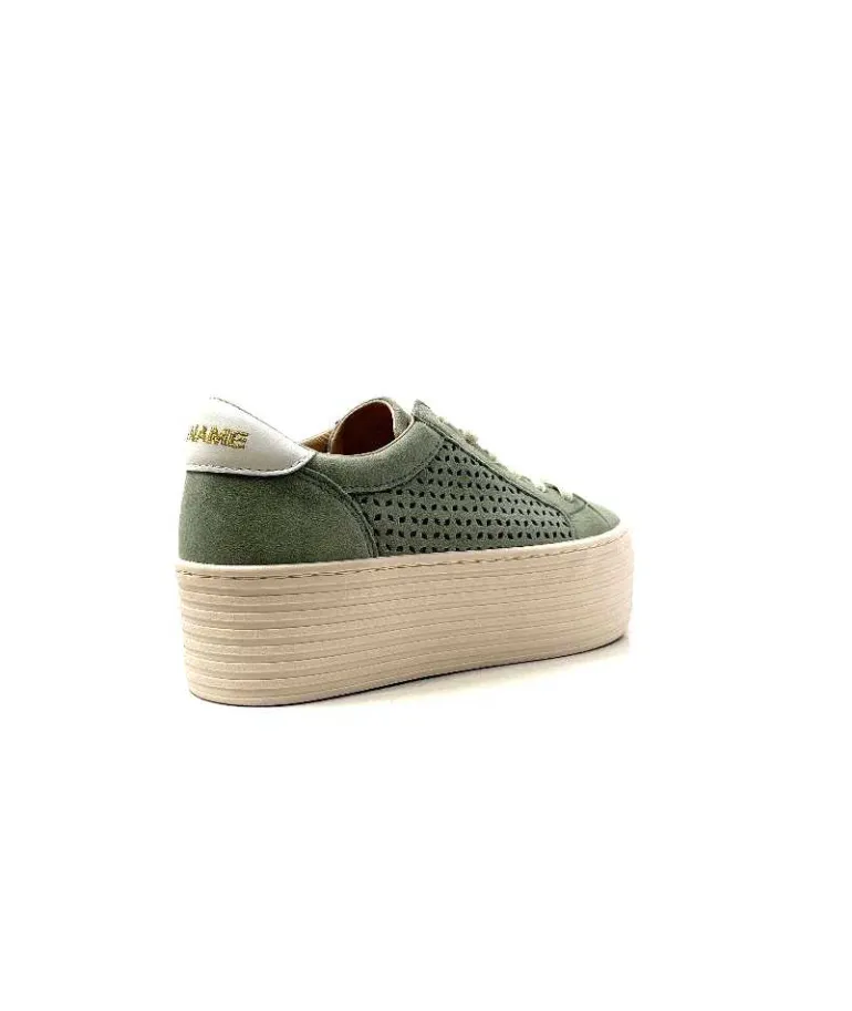 No Name Baskets Plateforme Spice Sneaker Cuir D'Eau Vert Flash Sale