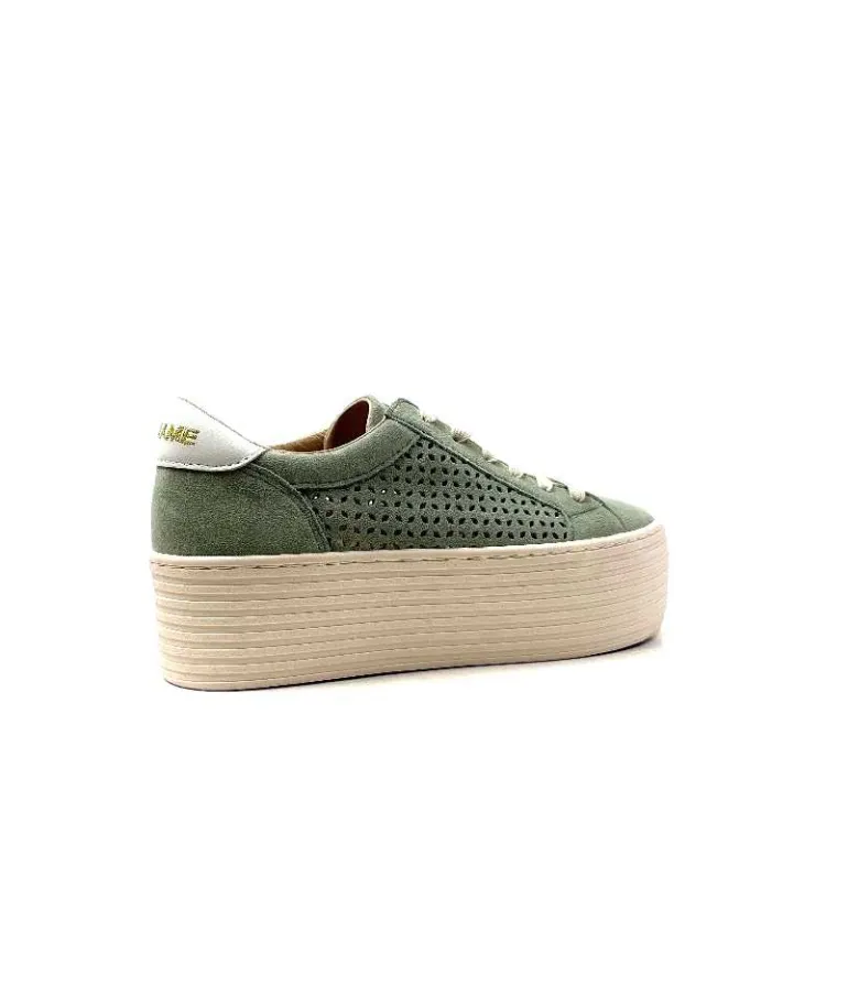 No Name Baskets Plateforme Spice Sneaker Cuir D'Eau Vert Flash Sale