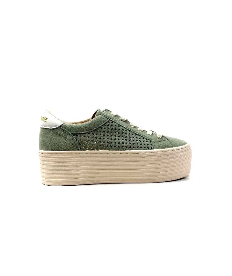 No Name Baskets Plateforme Spice Sneaker Cuir D'Eau Vert Flash Sale