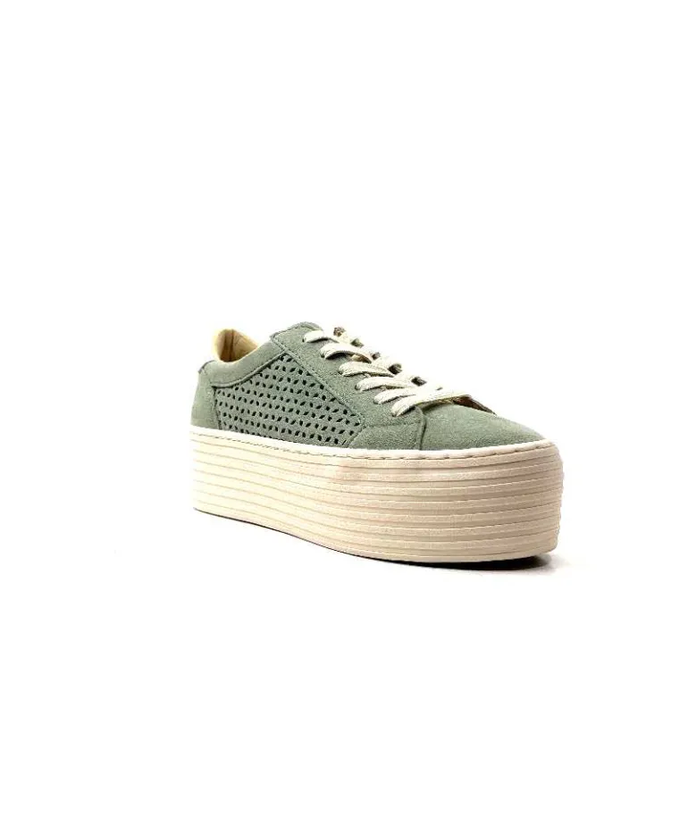 No Name Baskets Plateforme Spice Sneaker Cuir D'Eau Vert Flash Sale