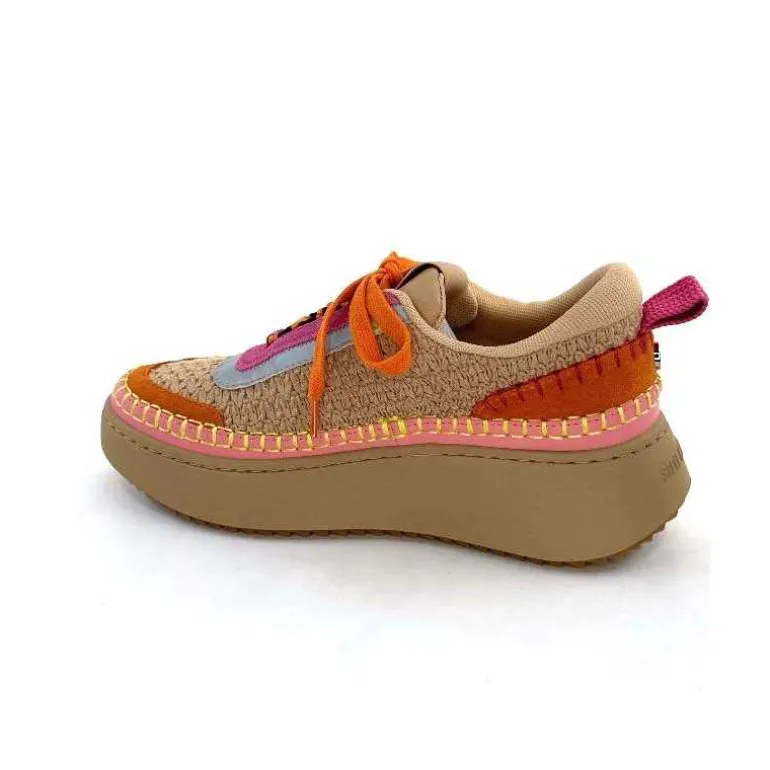 baskets_plateforme_steve_madden_double_take_textile_rose_orange_beige_13.webp Steve Madden Baskets Plateforme Double Take Textile Orange Beige Rose Clearance