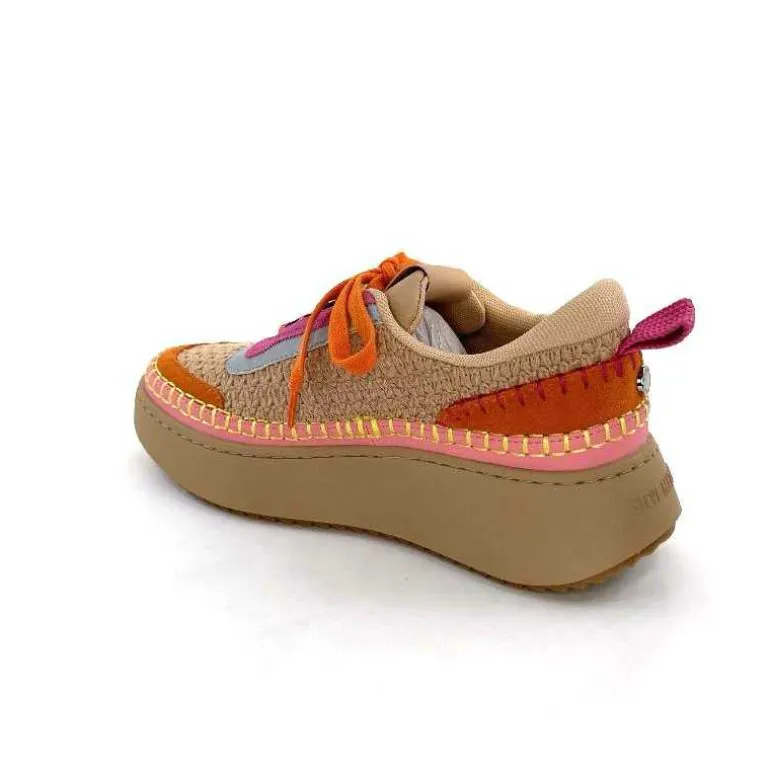 baskets_plateforme_steve_madden_double_take_textile_rose_orange_beige_14.webp Steve Madden Baskets Plateforme Double Take Textile Orange Beige Rose Clearance
