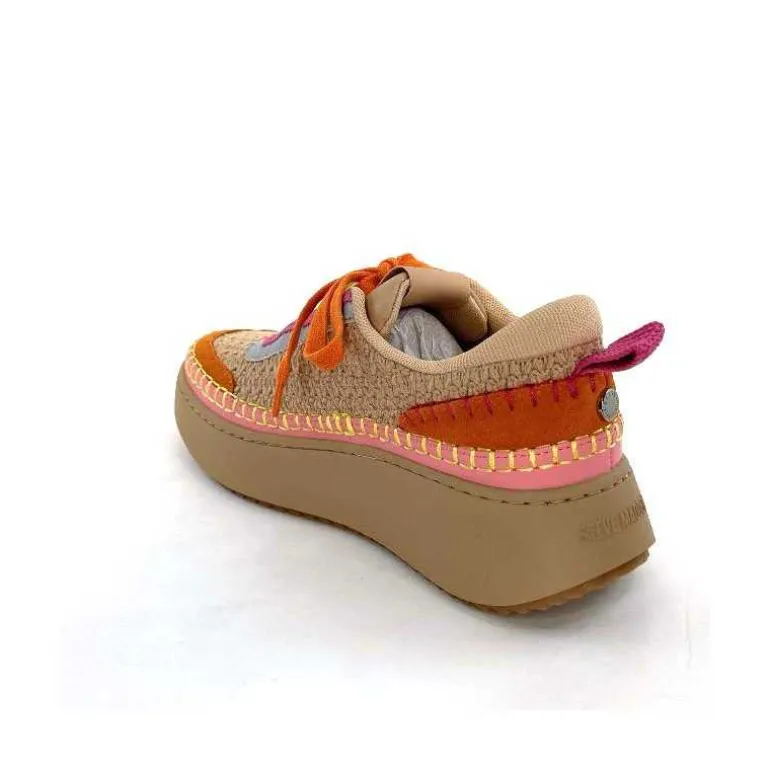 baskets_plateforme_steve_madden_double_take_textile_rose_orange_beige_15.webp Steve Madden Baskets Plateforme Double Take Textile Orange Beige Rose Clearance