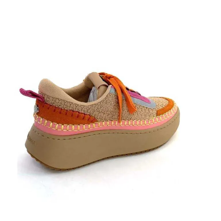 baskets_plateforme_steve_madden_double_take_textile_rose_orange_beige_22.webp Steve Madden Baskets Plateforme Double Take Textile Orange Beige Rose Clearance