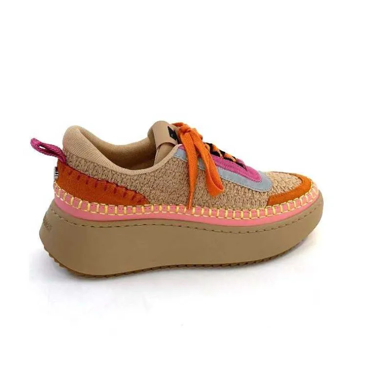 baskets_plateforme_steve_madden_double_take_textile_rose_orange_beige_23.webp Steve Madden Baskets Plateforme Double Take Textile Orange Beige Rose Clearance