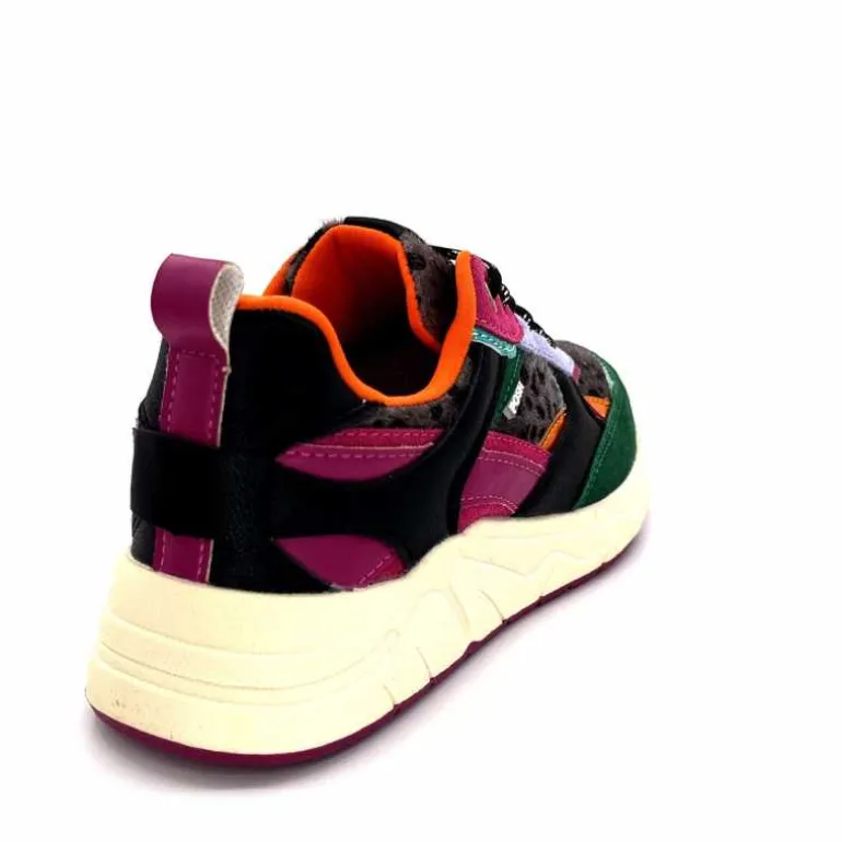 poelman Baskets Posh 193332 Textile Golf Green Multicolore Vert Sale