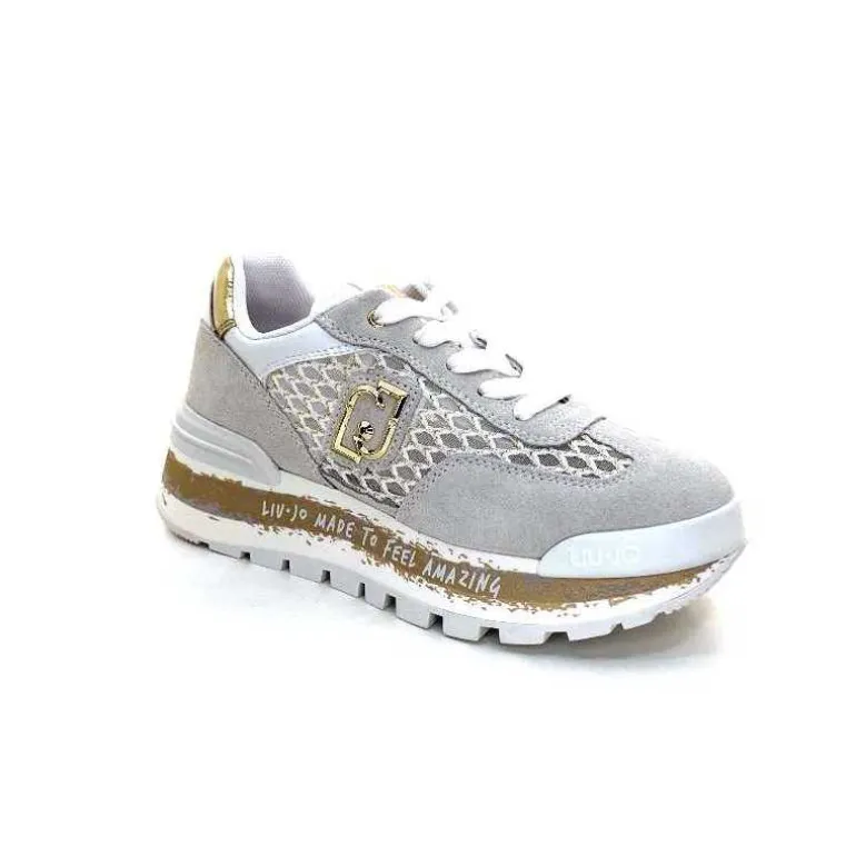 baskets_running_liujo_ba_daim_gris_2.webp Liu.Jo Baskets Running Ba4001 Daim Gris Blanc Flash Sale