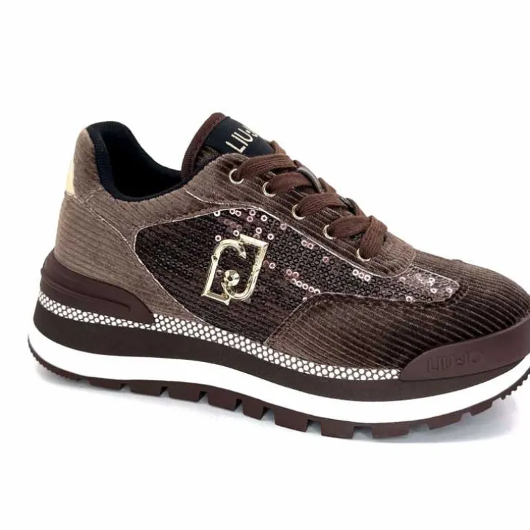 Liu.Jo Baskets Running Bf4053 Velours Marron Cheap