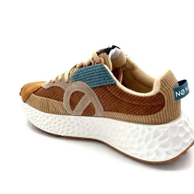 No Name Baskets Running Carter Runner W Velour Beige Bleu Marron New