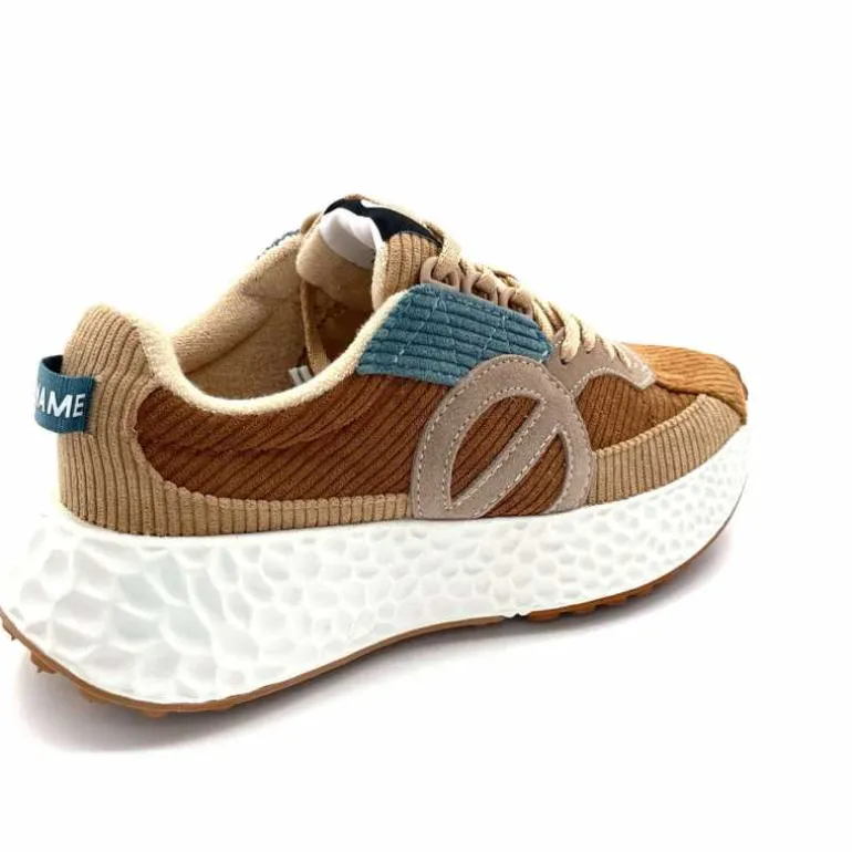 No Name Baskets Running Carter Runner W Velour Beige Bleu Marron New