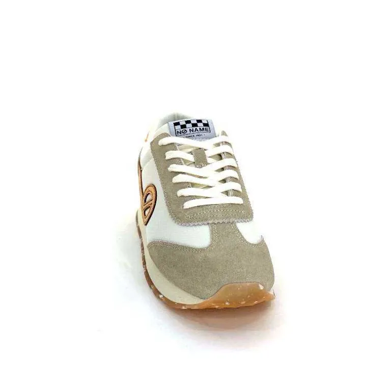 No Name Baskets Running City Run Jogger W Daim Orange Textile Blanc Beige Sale