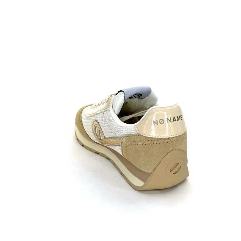 No Name Baskets Running City Run Jogger W Daim Textile Blanc Beige Discount
