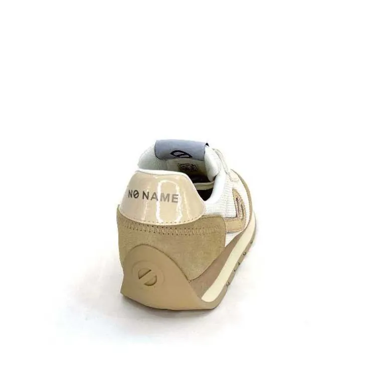 No Name Baskets Running City Run Jogger W Daim Textile Blanc Beige Discount