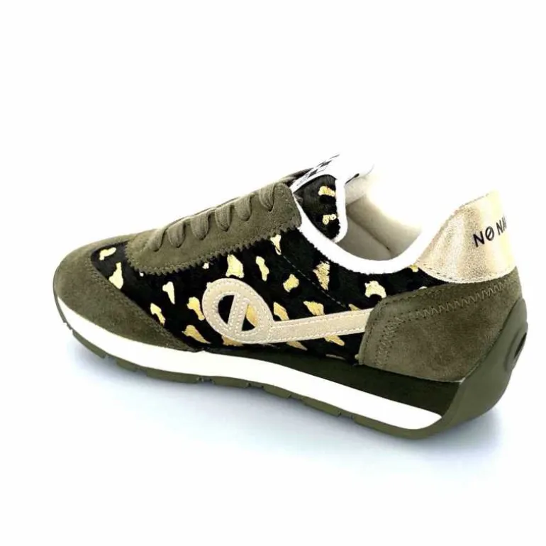 No Name Baskets Running City Run Jogger W Daim Léopard Doré Kaki Shop