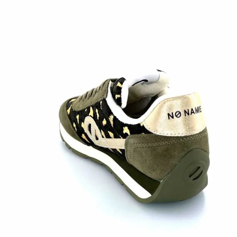 No Name Baskets Running City Run Jogger W Daim Léopard Doré Kaki Shop