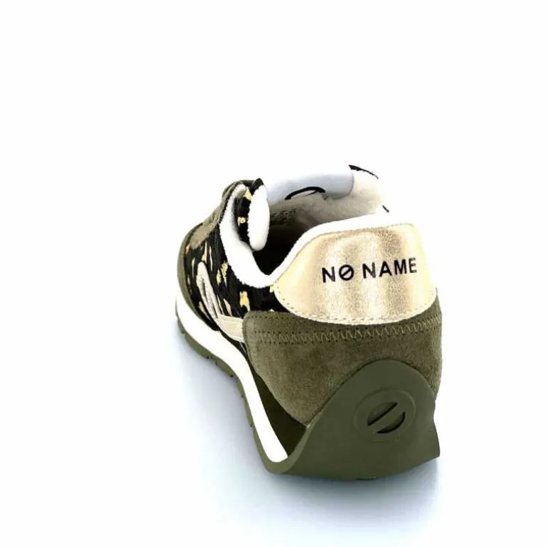 No Name Baskets Running City Run Jogger W Daim Léopard Doré Kaki Shop