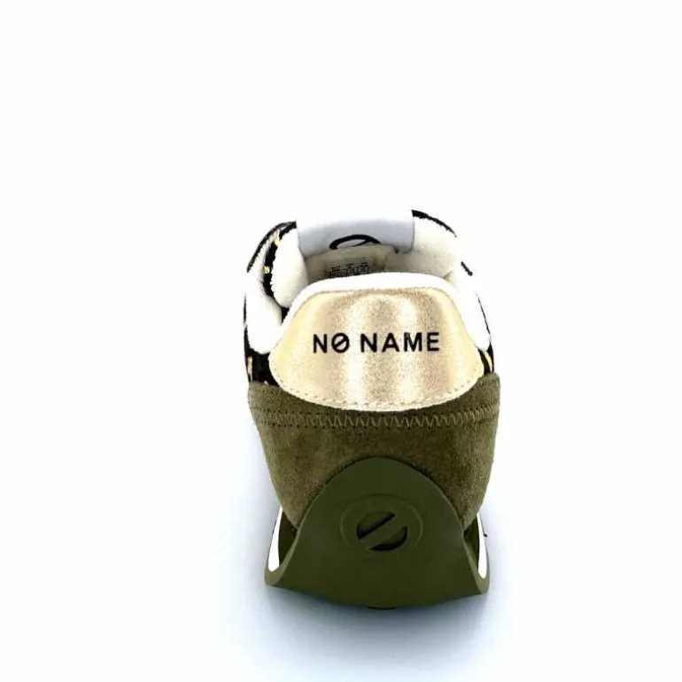 No Name Baskets Running City Run Jogger W Daim Léopard Doré Kaki Shop