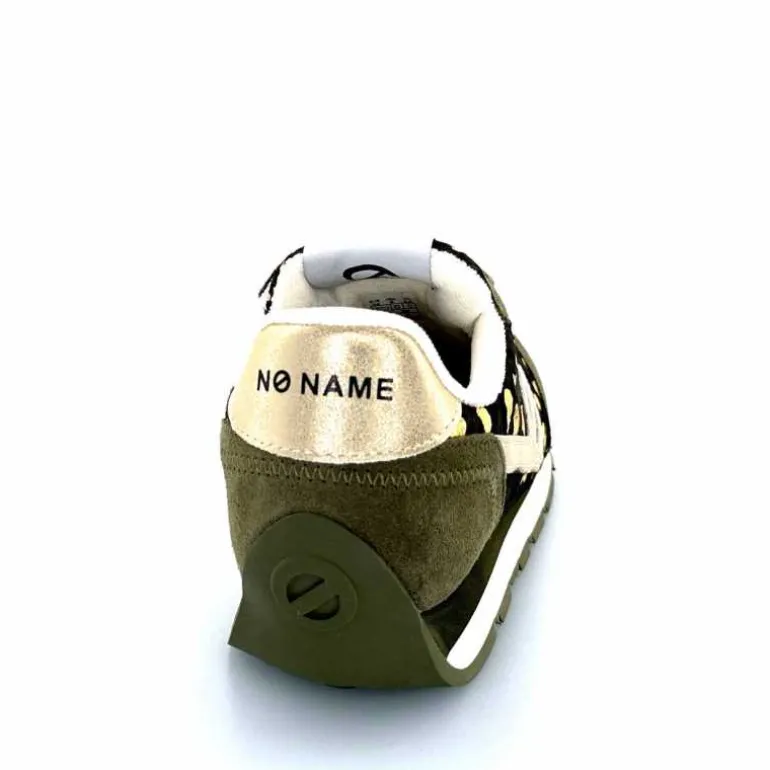 No Name Baskets Running City Run Jogger W Daim Léopard Doré Kaki Shop