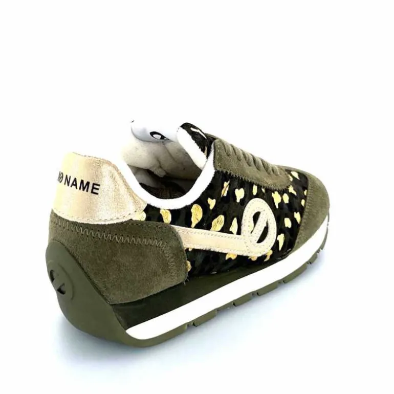 No Name Baskets Running City Run Jogger W Daim Léopard Doré Kaki Shop