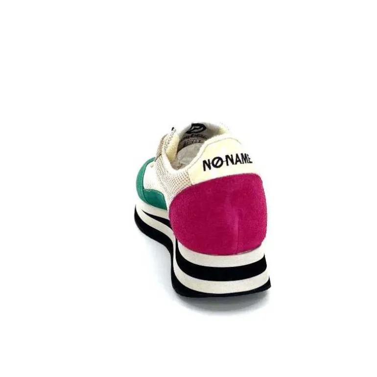 No Name Baskets Running Flex M Jogger W Daim Fuchsia Textile Beige Vert Flash Sale