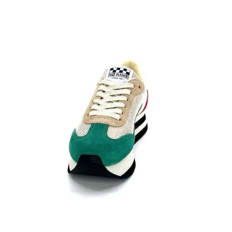 No Name Baskets Running Flex M Jogger W Daim Fuchsia Textile Beige Vert Flash Sale