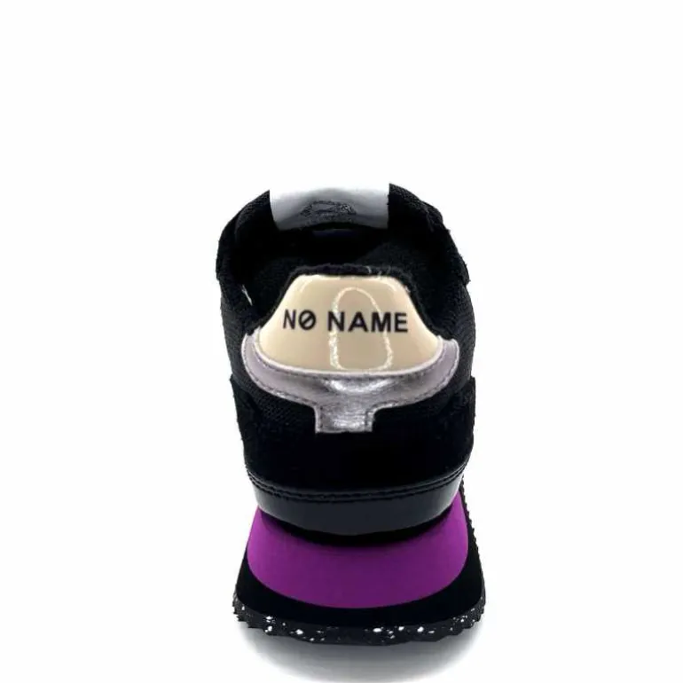 No Name Baskets Running Mia Jogger W Cuir Noir Fushia FushiaNoir Hot