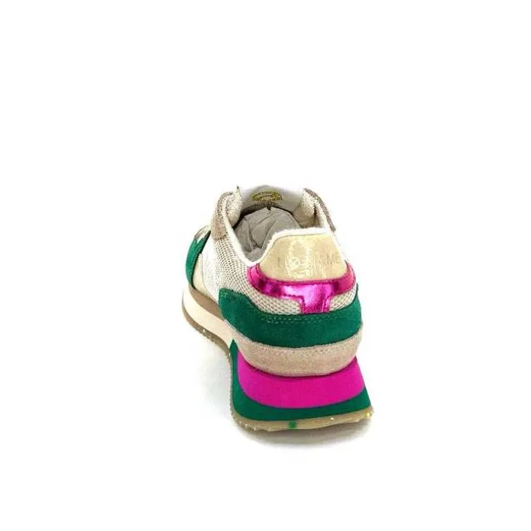 No Name Baskets Running Mia Jogger W Daim Émeraude Beige Textile Beige et Fushia Vert Cheap