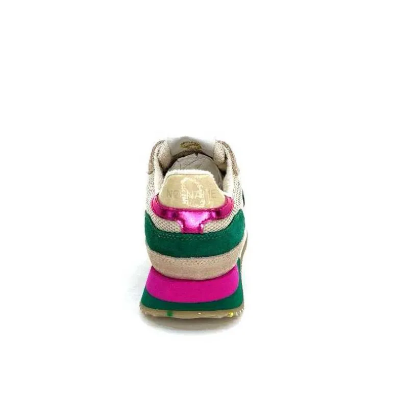No Name Baskets Running Mia Jogger W Daim Émeraude Beige Textile Beige et Fushia Vert Cheap