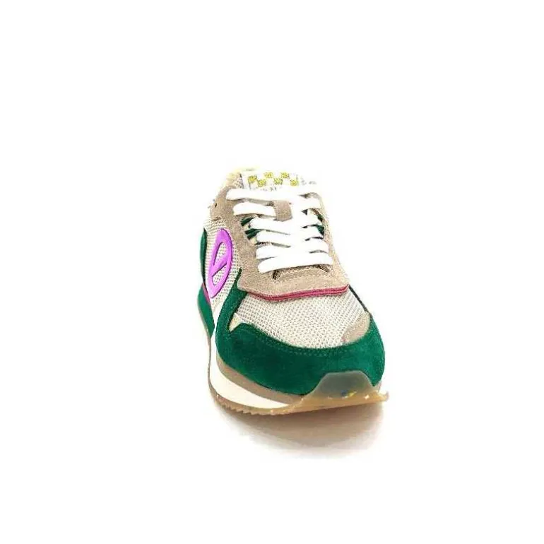 No Name Baskets Running Mia Jogger W Daim Émeraude Beige Textile Beige et Fushia Vert Cheap
