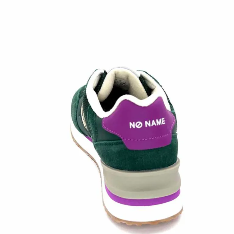 No Name Baskets Running Tova Runner W Daim Vert Textile Vert Blanc Violet BlancFushiaVert Flash Sale