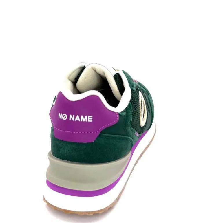 No Name Baskets Running Tova Runner W Daim Vert Textile Vert Blanc Violet BlancFushiaVert Flash Sale