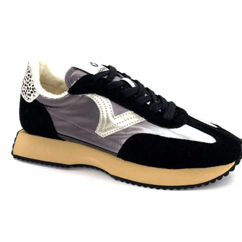 Victoria Baskets Running 1134111 Daim Noir Gris GrisFoncéNoir New
