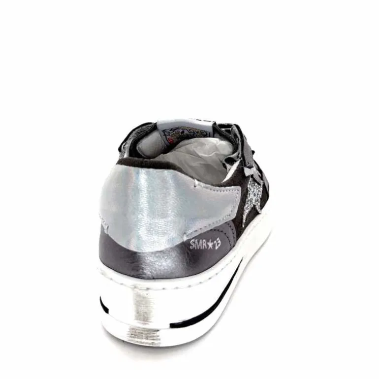 Semerdjian Baskets SMR23 Ales A625 Cuir Métallique Gris Daim Gris GrisMétal Store